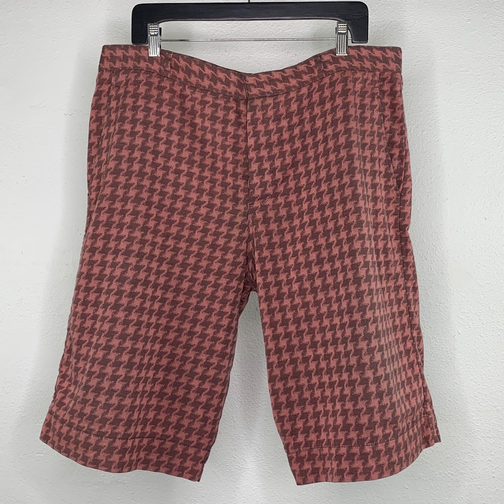 Marc Jacobs Houndstooth snap hem bermuda shorts